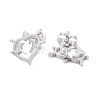 Non-Tarnish Heart 304 Stainless Steel Stud Earrings for Women LS-EJEW-Z017-05P-2