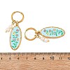 Printed 304 Stainless Steel Huggie Hoop Earrings EJEW-JE07394-6
