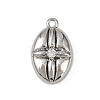 Brass Pave Clear Cubic Zirconia Pendants KK-L238-27P-1