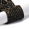 Natural Golden Sheen Obsidian Beads Strands G-G139-B24-01-2