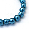 Baking Paint Pearlized Glass Pearl Round Bead Strands HY-Q330-8mm-06-2