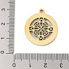 Preserved Fresh Flower 304 Stainless Steel Rhinestone Pendants STAS-S139-01G-08-3