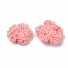 Peach Blossom Handmade Crochet Cotton Ornament Accessories AJEW-WH0326-53H-2
