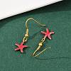 Ocean Series 304 Stainless Steel Enamel Dangle Earrings EJEW-K017-01C-G-3