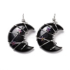 Natural Obsidian Pendants G-B023-01P-01-2
