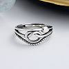 Cross 925 Sterling Silver Adjustable Finger Rings for Women FS-WG7B509-01-2