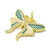 Brass Enamel Micro Pave Cubic Zirconia Pendants KK-Z042-09G-02-2