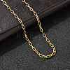 2.5MM 304 Stainless Steel Paperclip Chain Necklaces for Women Men NJEW-A054-03G-1