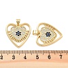 Brass Pave Cubic Zirconia Pendants KK-U009-04B-G-3