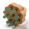 Natural Green Aventurine Scalp Massager AJEW-G058-02D-2