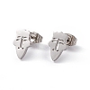 Non-Tarnish 304 Stainless Steel Tiny Hollow Out Clown Face Stud Earrings for Women LS-STAS-A065-03P-1