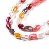 Electroplate Glass Beads Strands X-EGLA-N002-09F-3