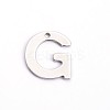Tarnish Resistant 304 Stainless Steel Letter Charms STAS-O072-G-1