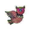 Owl Alloy Rhinestone Brooches PW-WG13AF2-01-5