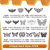 45pcs 15 styles Halloween Alloy Enamel & Tibetan Style Pendants ENAM-AR0001-56-2