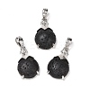 Natural Lava Rock Pendants G-M385-05P-A-1