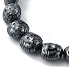 Non-Magnetic Synthetic Hematite Beaded Stretch Bracelets BJEW-H589-01I-2
