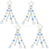 4Pcs Acrylic & ABS Plastic Pearl Jellyfish Pendant Decorations KEYC-SP0001-32B-1
