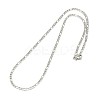 304 Stainless Steel Figaro Chain Necklace Making STAS-K168-03P-1