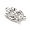 Brass Micro Pave Cubic Zirconia Heart Biscuit Connector Charms KK-G548-06P-01-2