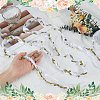 Alloy Tree of Life Cloth Leaf Trim Ribbon Party Decoration HJEW-OC00267-3