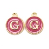 Golden Plated Alloy Enamel Charms ENAM-S118-08G-1