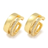Brass Micro Pave Cubic Zirconia Cuff Earrings EJEW-C104-096G-1