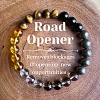 Natural Tiger Eye & Pyrite & Glass Round Bead Stretch Bracelets WG6A8BD-05-1