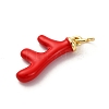 Brass Enamel Pendants KK-Q098-08G-2