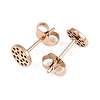 304 Stainless Steel Stud Earring Findings Ion Plating(IP) STAS-P434-06A-RG-2