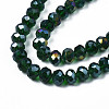 Electroplate Glass Beads Strands EGLA-A034-T10mm-B28-3