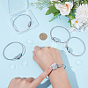 5Pcs 304 Stainless Steel Blank Bangle Bases with Tray STAS-UN0064-28-4