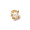 Cylinder Seed Beaded Flower Pendants PALLOY-MZ00705-6