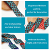 2 Bundles 2 Styles Ethnic Style Polyester Embroidery Ribbons OCOR-FG0002-29-4