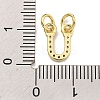 Initial Letter Brass with Cubic Zirconia Charms KK-Q814-26U-G-3