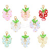 Glass & Acrylic Pendant Decorations HJEW-YW00052-01-2