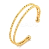 Ion Plating(IP) Textured 304 Stainless Steel Wrap Cuff Bangle for Women BJEW-P331-16G-1