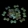 Bowknot UV Plating Luminous Rainbow Iridescent Acrylic Beads LACR-R001-03A-3