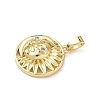 Brass Micro Pave Cubic Zirconia Pendants KK-P334-29G-2
