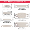 42Pcs 7 Styles 201 & 304 Stainless Steel Links/Connectors FIND-SC0011-50-2