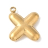 304 Stainless Steel Initial Pendants STAS-S186-12X-G-1