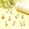 40Pcs 10 Style Alloy Enamel Pendant Decorations HJEW-FS00064-6