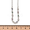 Brass Micro Pave Cubic Zirconia Heart Pendant Necklaces NJEW-B157-13P-5