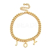 Brass Charm Bracelets for Women BJEW-U008-19G-01-1