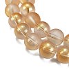 Frosted Transparent Glass Bead Strands GLAA-P065-10mm-02-4