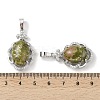 Natural Unakite Oval Pendants G-NH0025-15P-13-3