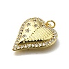 Brass Micro Pave Cubic Zirconia Pendants KK-C090-42G-08-2