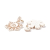Christmas Snowflake Glass Seed Braided Dangle Stud Earrings EJEW-B011-01A-2