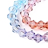 Gradient Color Baking Paint Glass Bead Strands DGLA-A039-T4mm-A015-3
