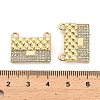 Rack Plating Alloy Pendants with Rhinestone PALLOY-Q005-01G-3